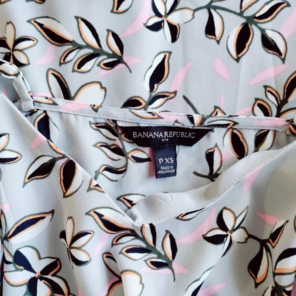 Banana Republic Women PXS Gray Floral Adjust Strap Sheer Lined Cami Boho Sexy - Picture 5 of 8